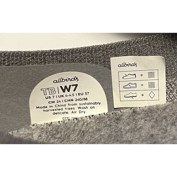 Allbirds Tree Breezers TB Gray Knit Ballet Flats Women’s Size 7 Minimalist Shoes - Picture 4 of 9